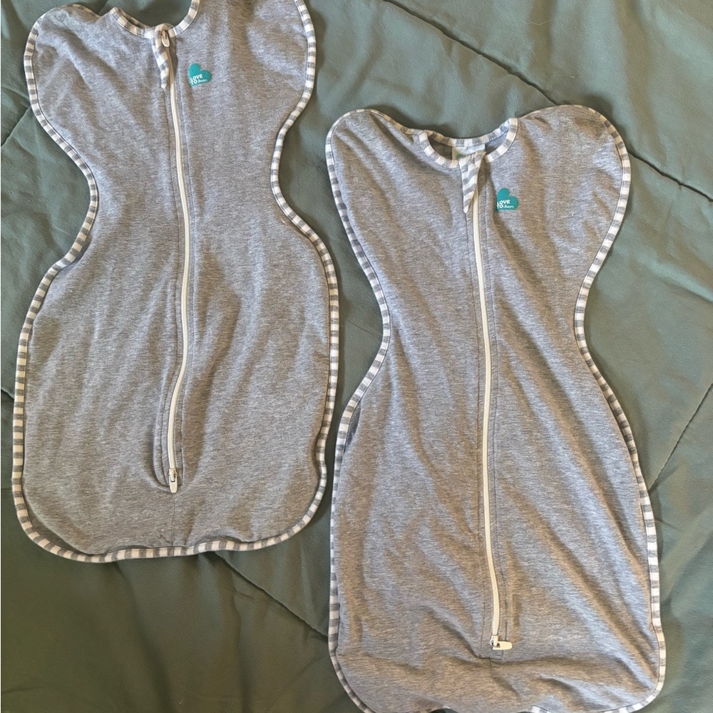 SM - Gray love to dream sleep sacks with Zipper